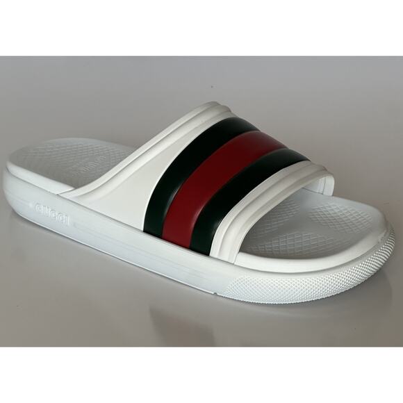 Gucci Men’s Rubber White/Green/Red Sandals 11.5 US (11 Gucci) 780286 main image 12